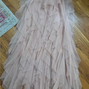 Elegant Layered Tulle Skirt in Blush Pink